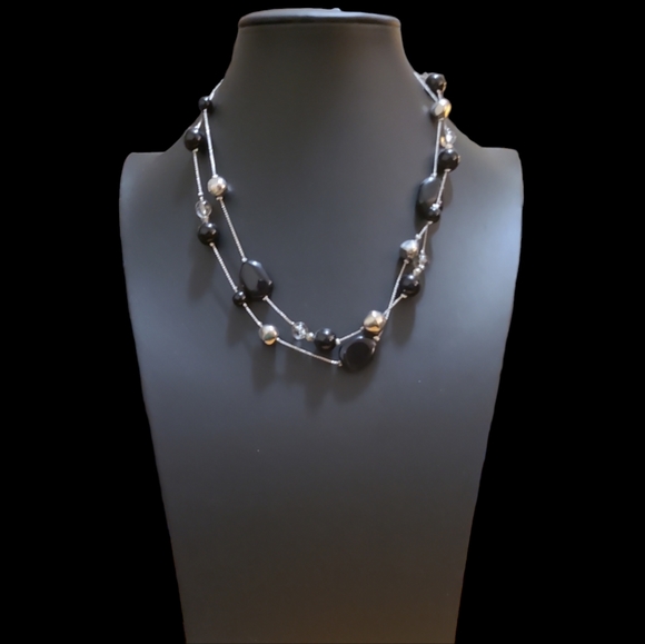 Thieves Market Jewelry - 18" 2 Strand Chain and Beaded Necklace Lot 1